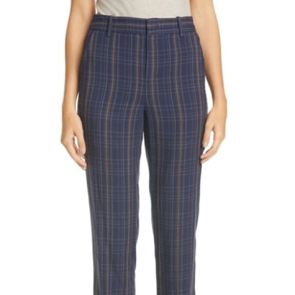 Vince • Modern plaid cropped trouser pants - Picture 3 of 7
